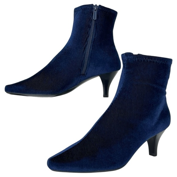 Impo Naja Midnight Blue Corduroy Womens Ankle Boots Size 6M - Picture 10 of 10